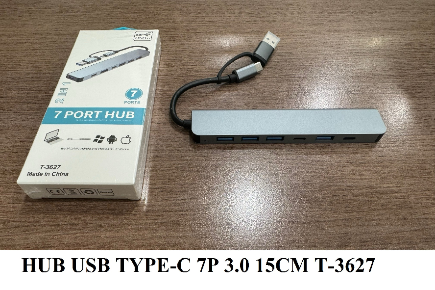 Hub chuyển USB/Type-c ra 5 USB + 2 Type-c T-3627