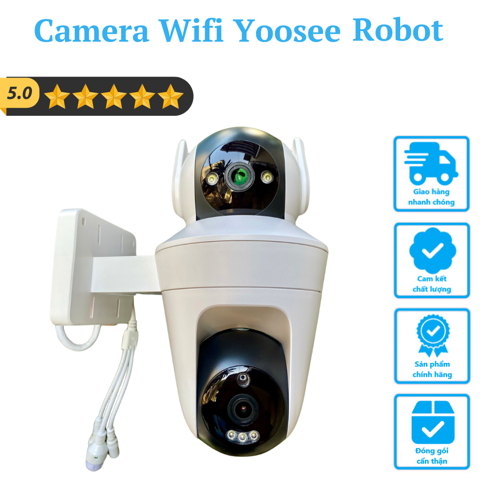 Camera ip Wifi 2 màn hình yoosee Robot 10MP A14S