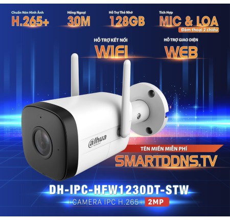Camera ip wifi Dahua DH-IPC-HFW1430DT-STW-4,0mp