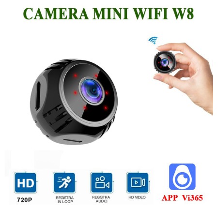 Camera Wifi Mini W8 ( 720p )- App VI365-Ngụy Trang