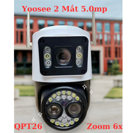 Camera Wifi Yoosee QPT26 ( 5.0mp ) 2 Khung Hình Zoom 6x