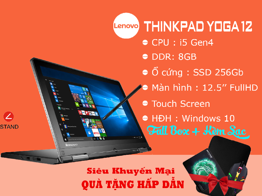 Laptop Lenovo Thinkpad Yoga 12 cảm ứng core i5. 12.5inch