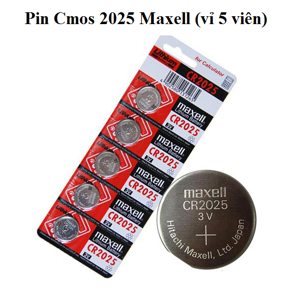 Pin Cmos 2025 Maxell (vỉ 5 viên)