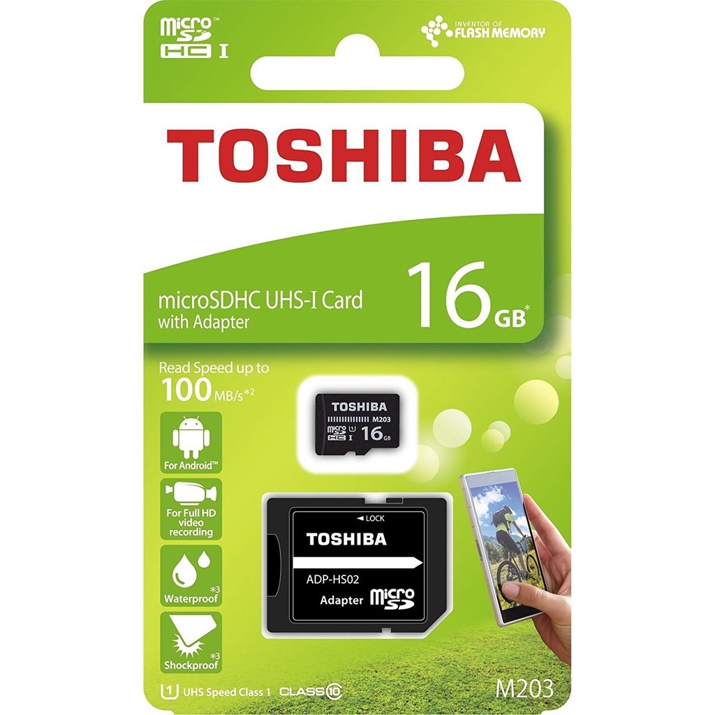 Thẻ nhớ toshiba box đỏ/xanh (hàng cty) 16GB