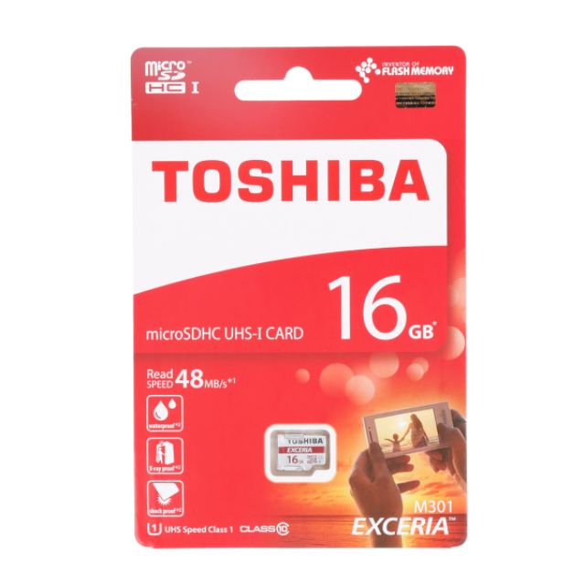 Thẻ nhớ toshiba box đỏ/xanh (hàng cty) 16GB