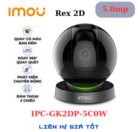 Camera Wifi imou 5.0mp Rex2D IPC-GK2DP-5C0W