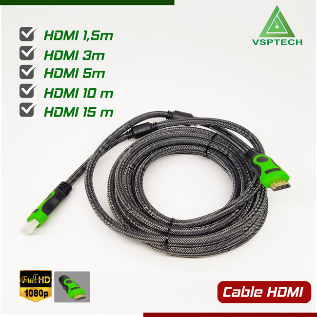 Cáp 2 Đầu HDMI (Dây Dù) Dài 3M
