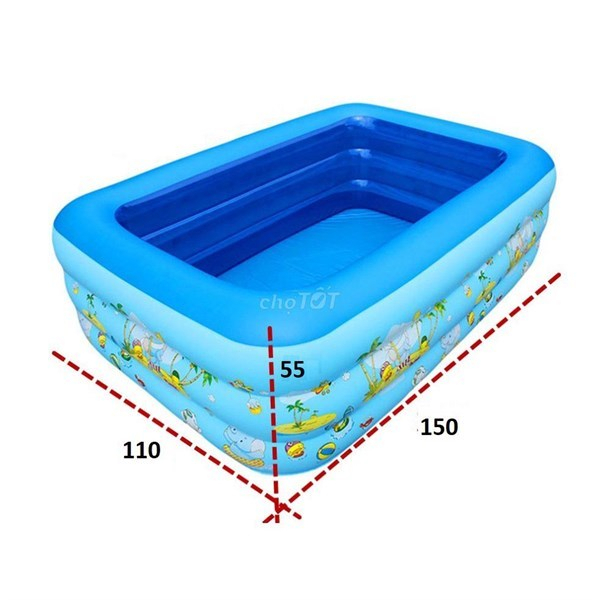 Bể bơi bơm hơi 3 Tầng 150x110x55cm