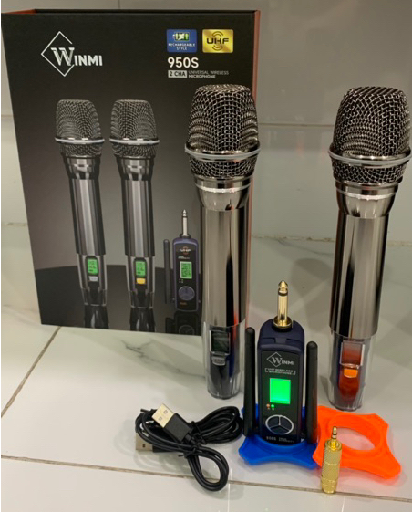 Bộ 2 Micro karaoke đa năng không dây Winmin 950s cao cấp