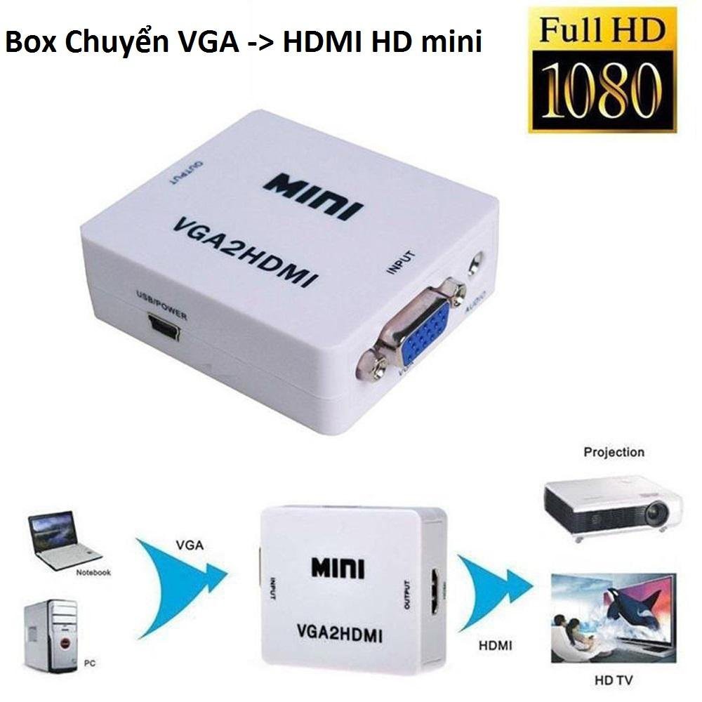 Box Chuyển mini VGA ra HDMI mini (trắng) VSP