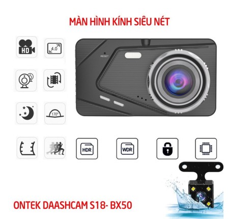 Camera Hành Trình ô tô BX50 ( lcd 4inch ) cảm ứng