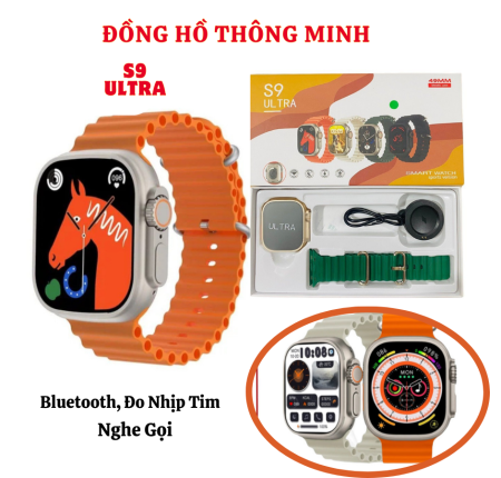 Đồng Hồ Thông Minh S9 Ultra Đeo Tay- Bluetooth Nghe Gọi-Nhịp Tim- Màn Hình HD 2.0inch