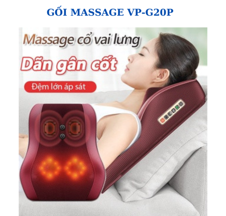 Gối Massage Cổ Vai Gáy VP-G20P Hồng Ngoại