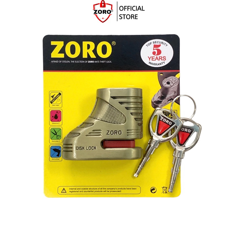 Ổ khóa đĩa xe Zoro chiếc giày chính hãng