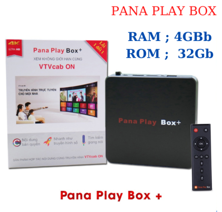 Box Smart Tivi Pana Play Mẫu 2021- Ram 4GB/32GB )