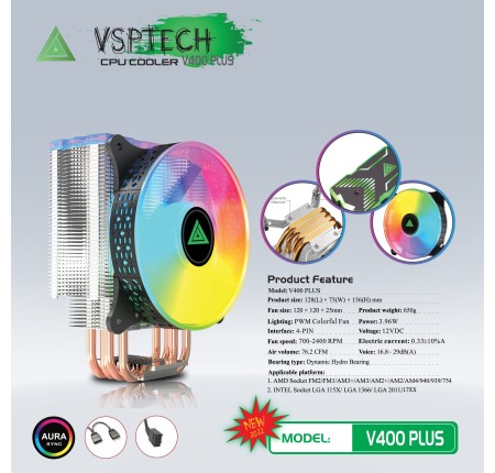 Fan CPU V400 Plus Sync LED RGB