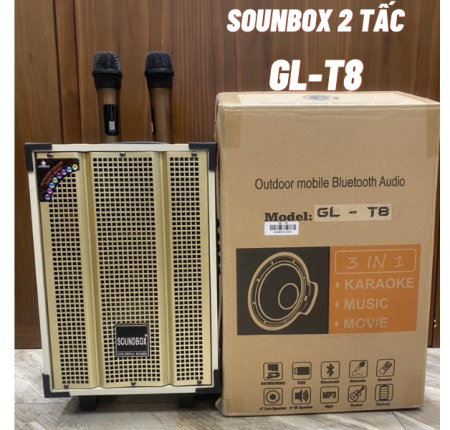 Loa Karaoke sounbox 2 tấc GL-T8 loa gỗ