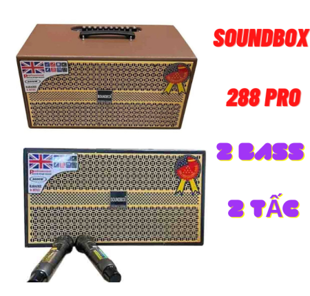 Loa Karaoke Sounbox 2 tấc T288 Pro loa gỗ