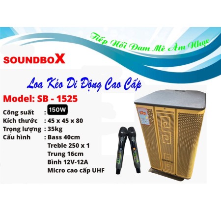 Loa kéo soundbox SB-1525 công suất 150w