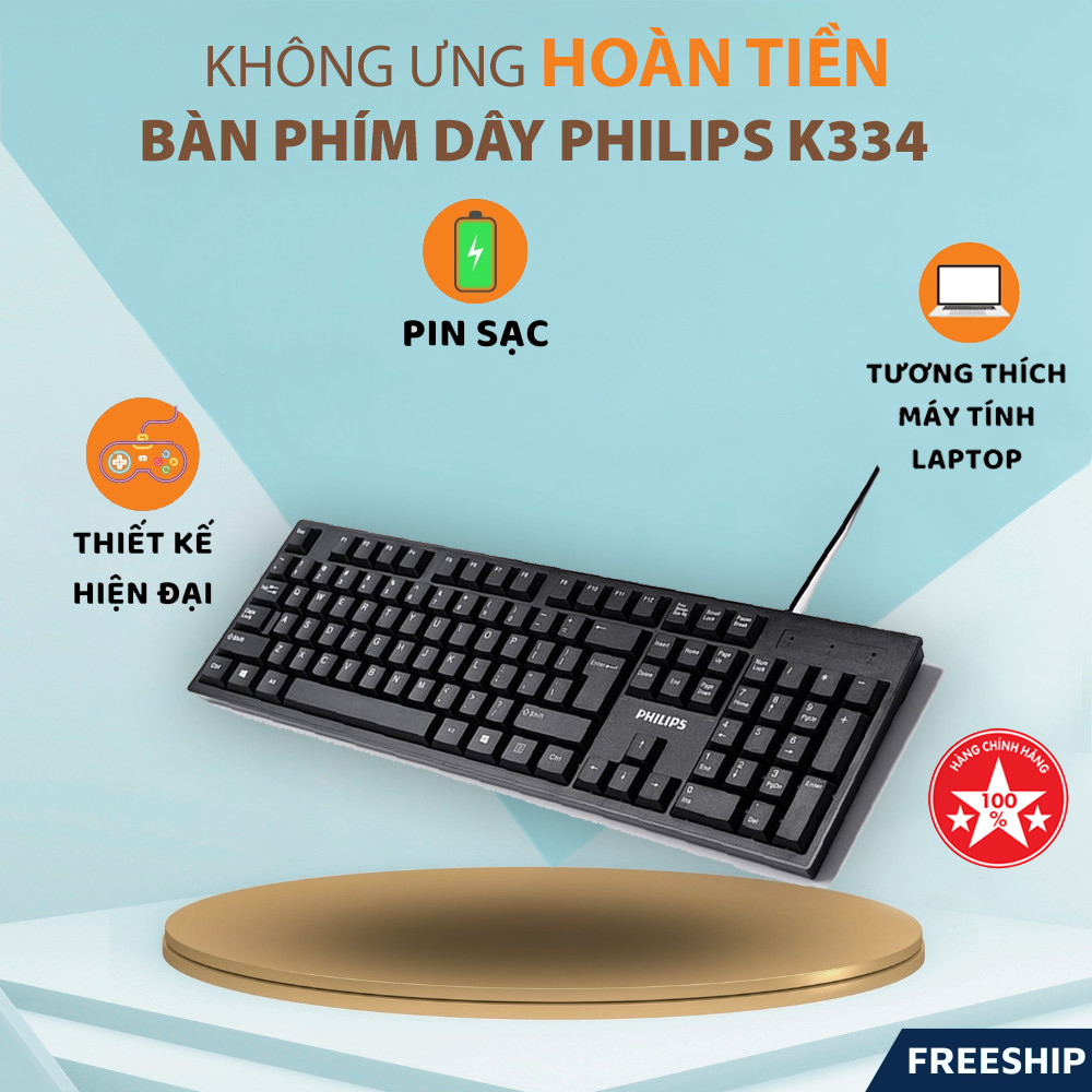 Bàn Phím Máy Tính Có Dây Philips K334