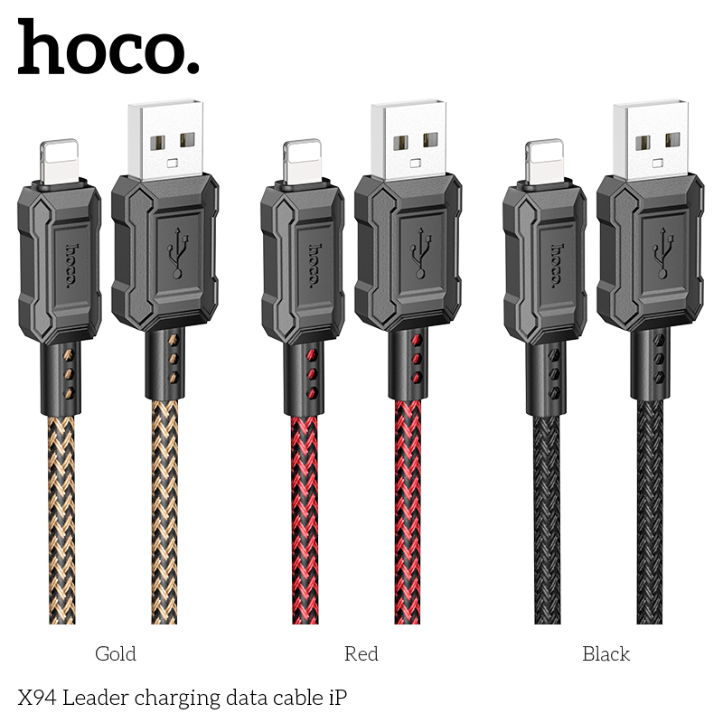 Cáp sạc nhanh 2.4A Hoco X94 dài 1M USB ra Lightning ip