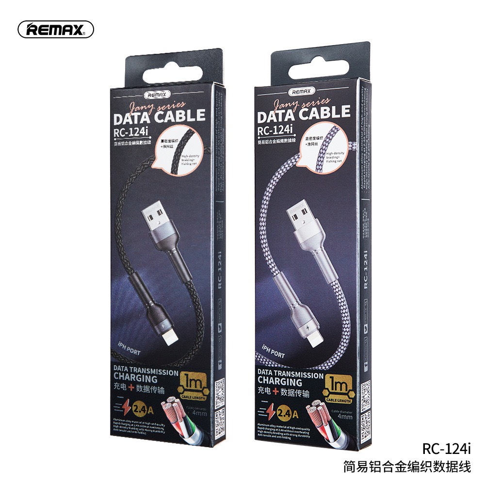 Cáp Sạc Nhanh 2.4A Remax RC-124i USB ra iphone lightning