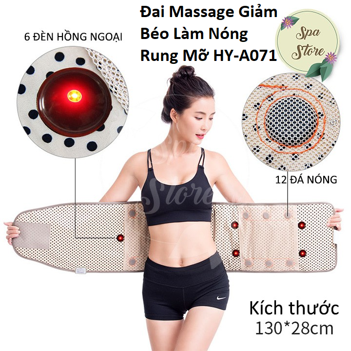 Đai Massage Giảm Béo Làm Nóng Rung Mỡ HY-A071