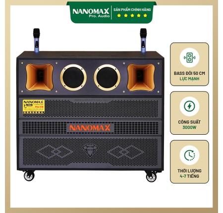 Loa Karaoke Nanomax Pro-218 Bass Đôi 50cm 3000w