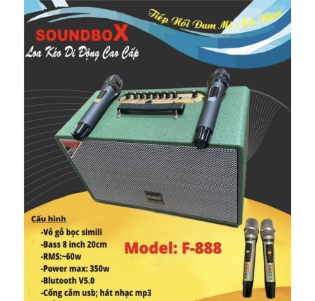 Loa Karaoke Xách Tay Soundbox F888S Công Suất 300w