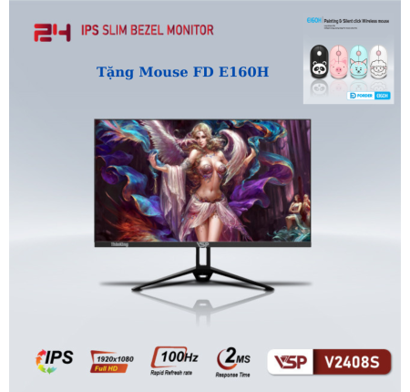 Màn Hình Lcd VSP V2408S Đen IPS 100Hz chính hãng