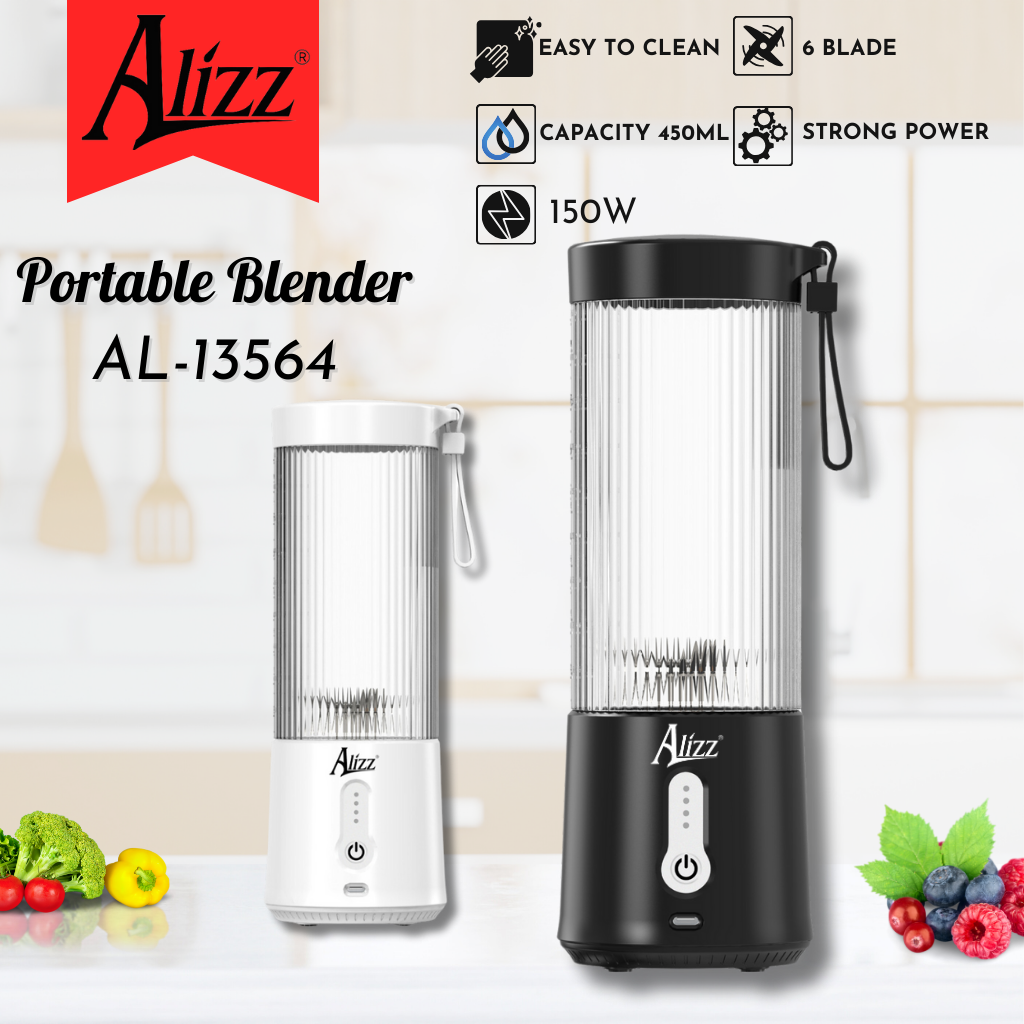 Máy Xay Sinh Tố Cầm Tay 3in1 450ml ALIZZ AL-13564