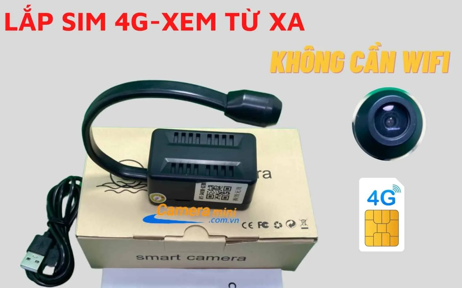 Camera Lắp Sim 4G Home Eye HQ7s, Xem Từ Xa Không Cần Wifi