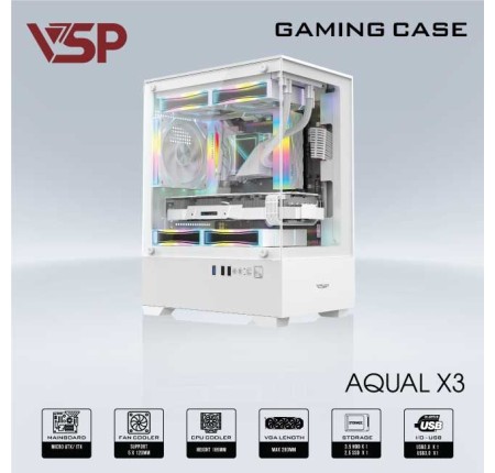 Case VSP Gaming AQUAL X3 ( Trắng )