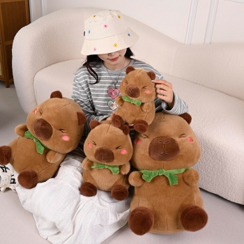 Gấu Bông Capybara Đeo Ếch Ngộ Nghĩnh 35cm