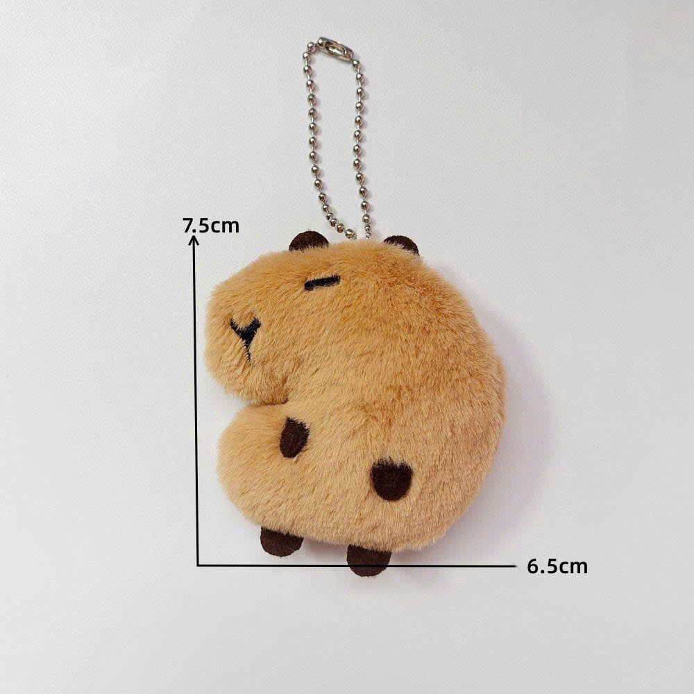 Móc khoá lông mềm Capybara 6cm