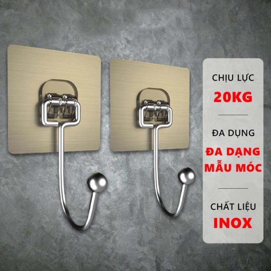 Set 10 Móc dán tường chịu lực 20kg màu vàng siêu dính