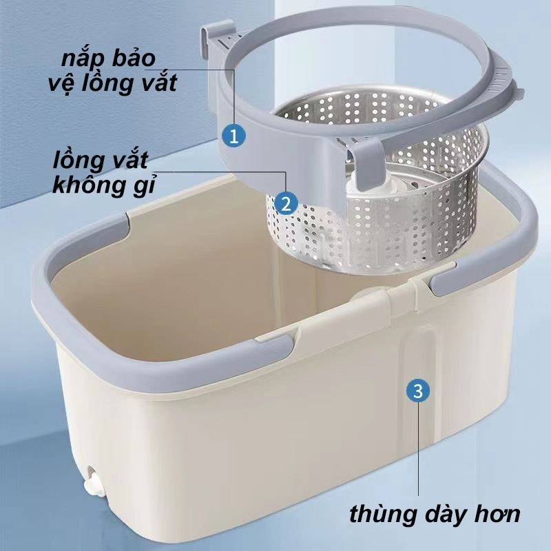 Bộ Lau Nhà Vuông Rotary Mop