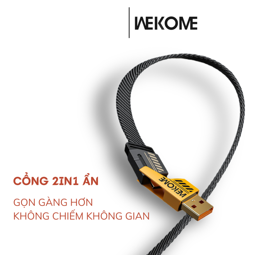 Cáp Sạc Nhanh 65W 4 đầu 4in1 Wekome WDC-26 (VN)