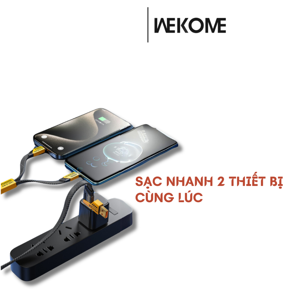 Cáp Sạc Nhanh 65W 4 đầu 4in1 Wekome WDC-26 (VN)