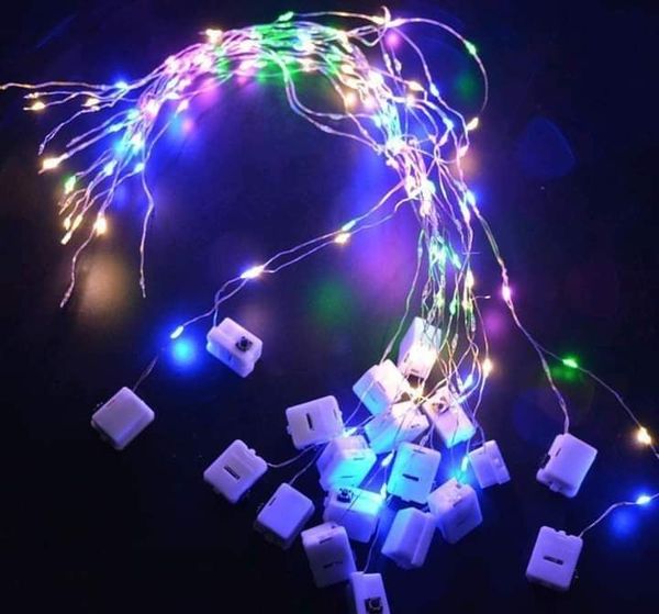 Dây đèn Led Trang Trí Fairylight đom đóm 2M Sáng 7 Màu