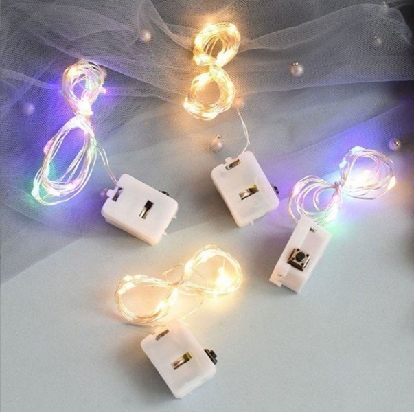 Dây đèn Led Trang Trí Fairylight đom đóm 2M Sáng 7 Màu