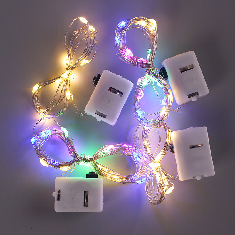 Dây đèn Led Trang Trí Fairylight đom đóm 2M Sáng 7 Màu