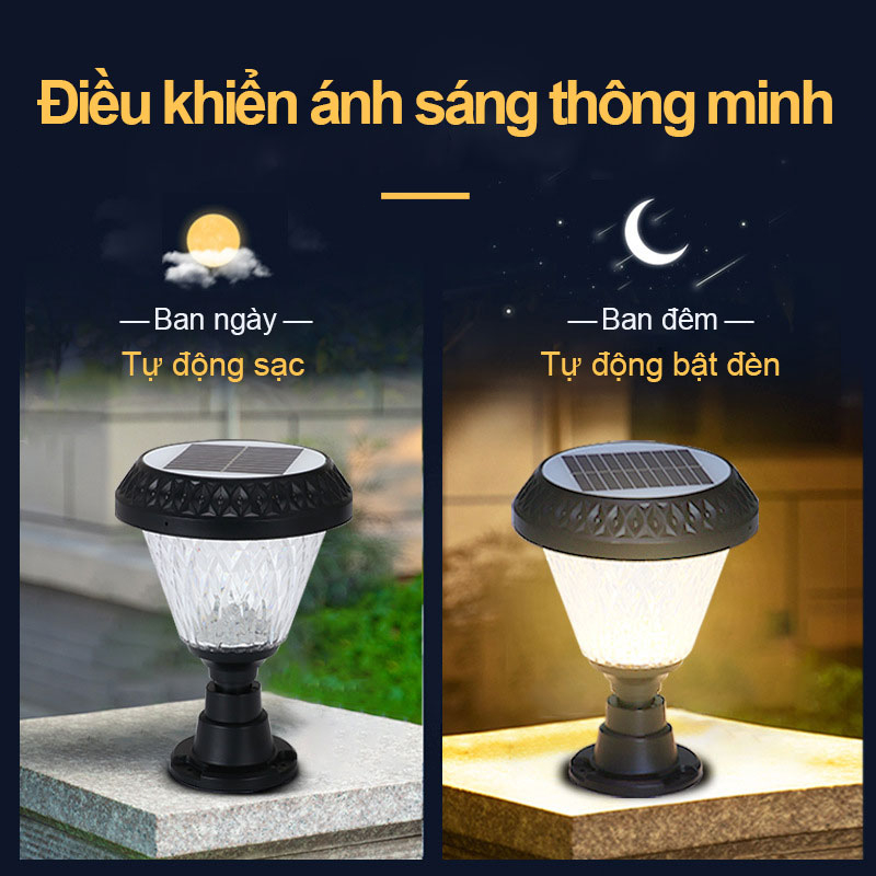 Đèn Led Trụ Sân Vườn JD-11, JD-13, JD-22 Chống Nước 20cm Năng Lượng Mặt Trời