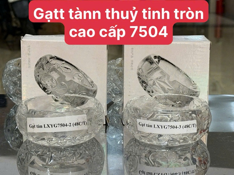 Gạt Tàn Thủy Tinh Tròn Cao Cấp 7504