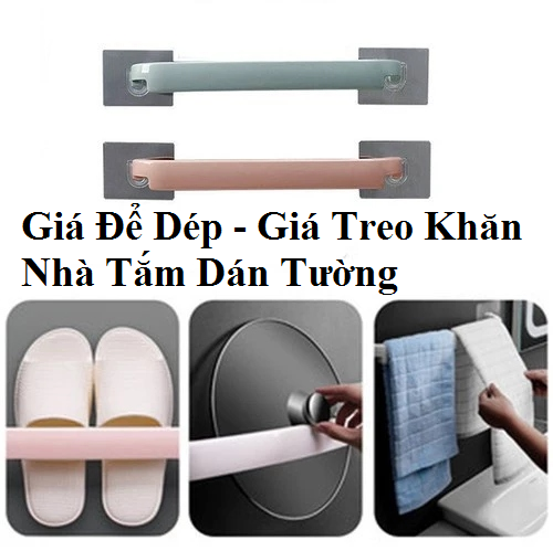 Giá Để Dép - Giá Treo Khăn Nhà Tắm Dán Tường