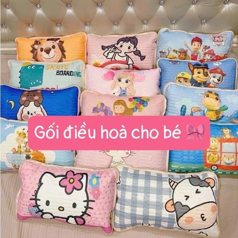 Gối điều Hoà Kèm Ruột Cho Bé Từ 1-4 Tuổi Nhiều Hình (loại Rẻ)