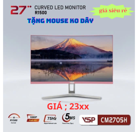 Màn Hình LCD VSP Cong CM2705H ( Hồng ) 75Hz Chính Hãng