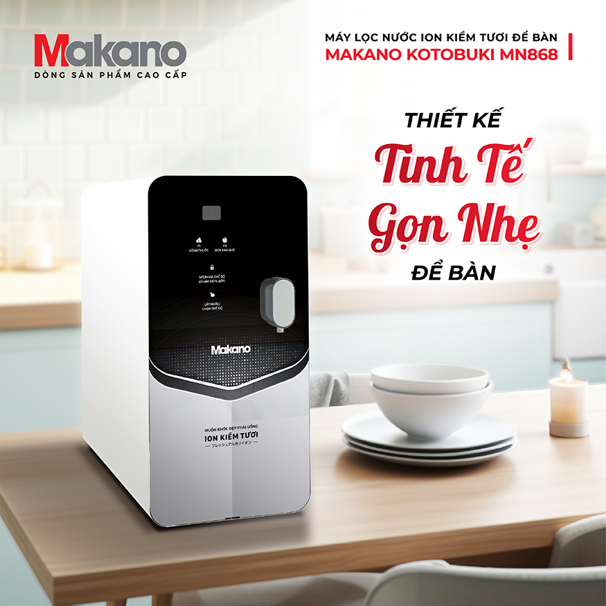 Máy Biến đổi Nước Ro Thành Ion Kiềm Makano MN068