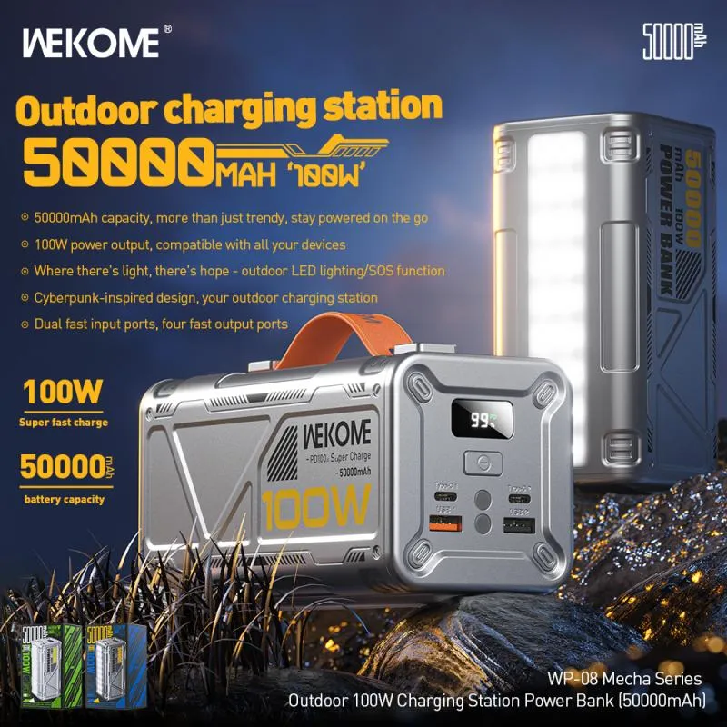 Pin Dự Phòng 100W WEKOME WP-08 50.000mah