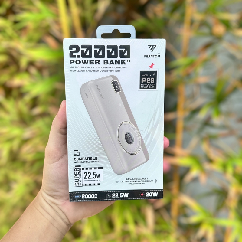 Pin Dự Phòng 22.5W Phantom P29 20.000mah